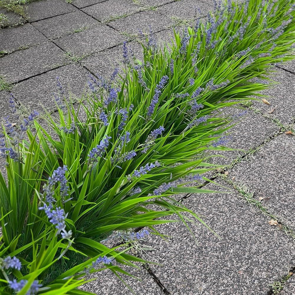 Fake Monkey Tail Grass, 12 Bundles Artificial Plants, Outdoor Decor,Puper+Green