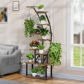 Multi-Tier Rolling Plant Stand Indoor Metal Flower Pot Rack Mobile Plant Shelf for Balcony, Living Room & Garden